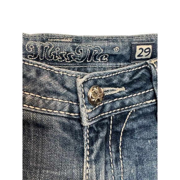 Miss Me JP6048B Womens Bootcut Jeans Size 29 Vintage Wash Denim Stretch Cotton B - Picture 4 of 10